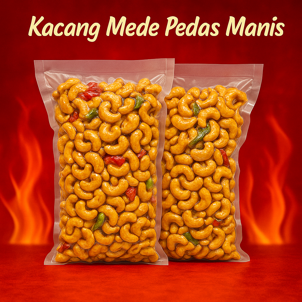 

Kacang mede pedas nampol premium manis asin bumbu rempah 1kg