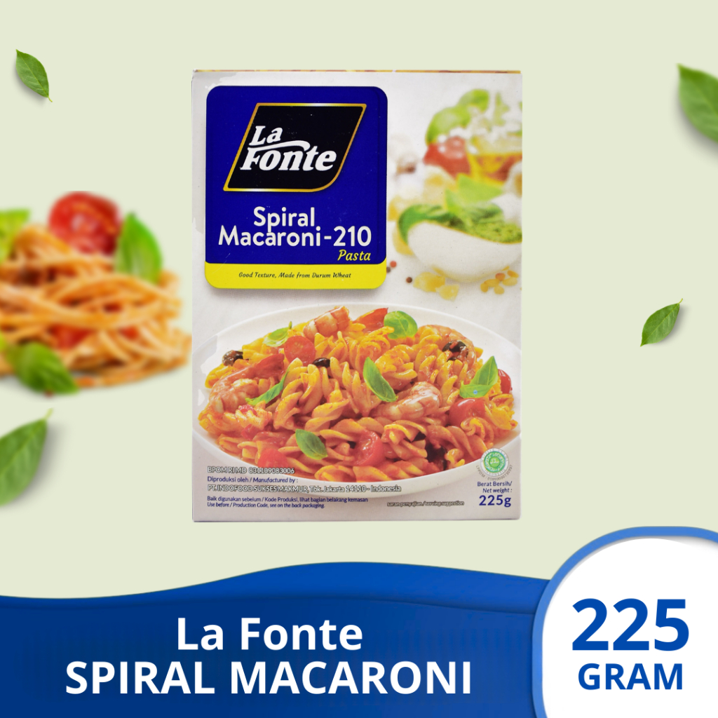 

LA FONTE SPIRAL MACARONI Pasta Instan 225 gram