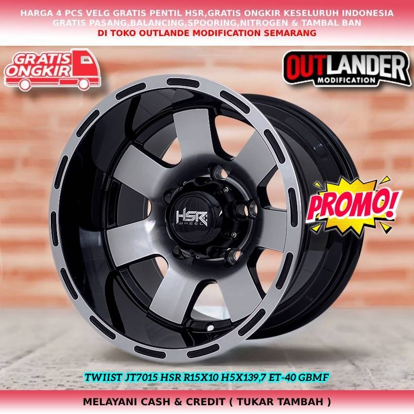 velg mobil r15 lebar 10/ velg mobil Sidekick, Vitara, XL7 dll velg hsr twiist r15