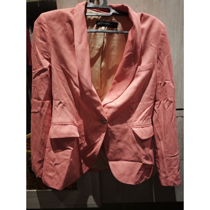 zara woman pink blazer size M