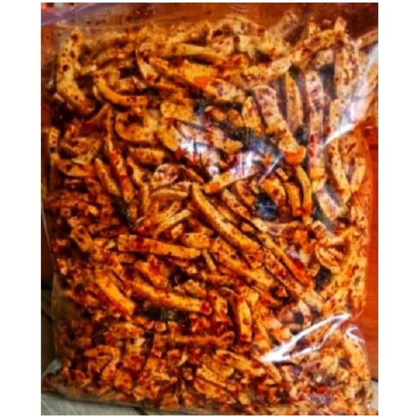 

basreng pedas daun jeruk 1kg/basreng kripik daun jeruk chili oil halal pedas