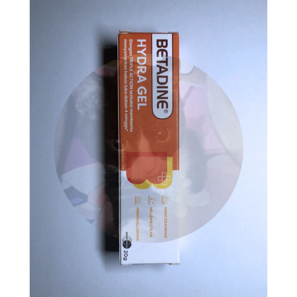 Betadine Hydra Gel 20ml Menyamarkan Bekas Luka - ORIGINAL SEGEL NEW