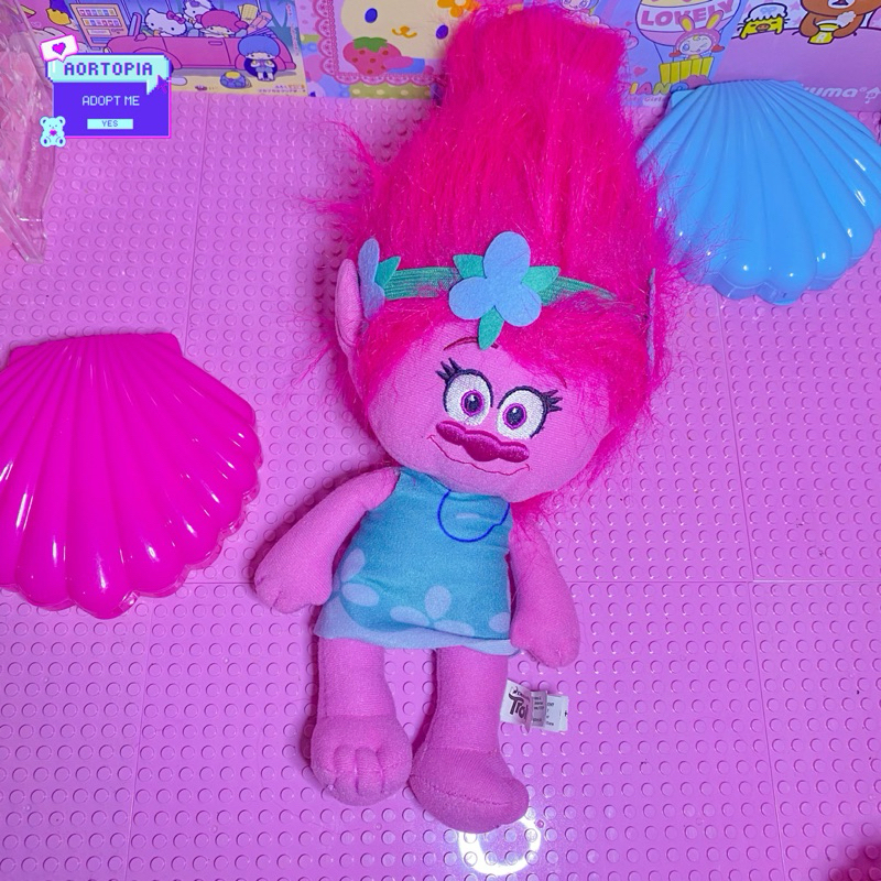 BONEKA TROLLS POPPY TROLLS ORIGINAL DREAMWORKS TROLLS RAMBUT NANAS