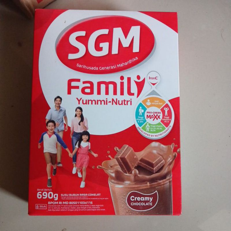 [690g] SGM Family Yummi Nutri Creamy Chocolate Creamy Vanila 690gr