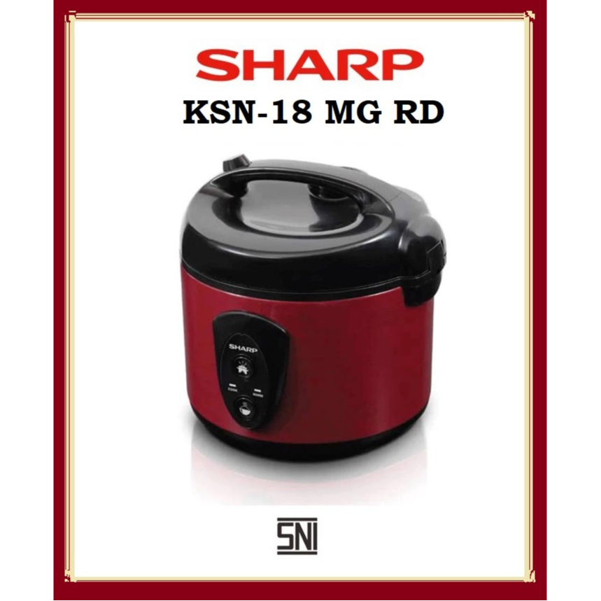 MAGIC COM SHARP KSN-18 RICE COOKER 1,8 LITER Merah TU2T