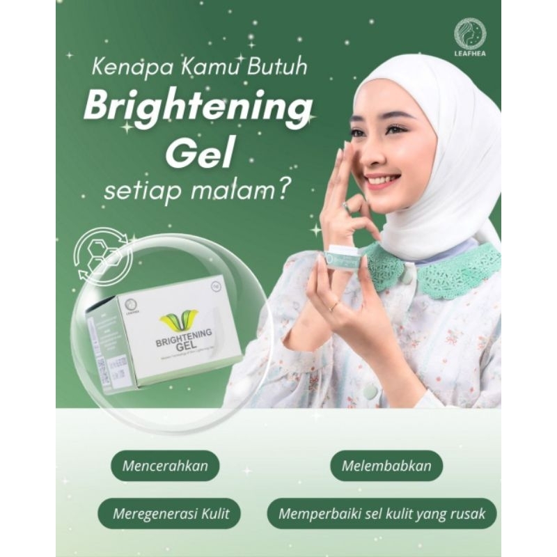 Cream malam Brightening Gel LEAFHEA