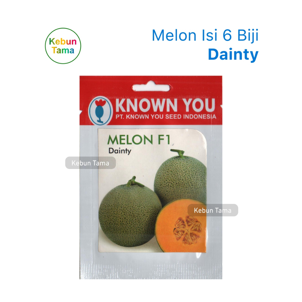 Benih Melon Rock Dainty F1 Known You Seed Isi 6 Biji Melon Rock