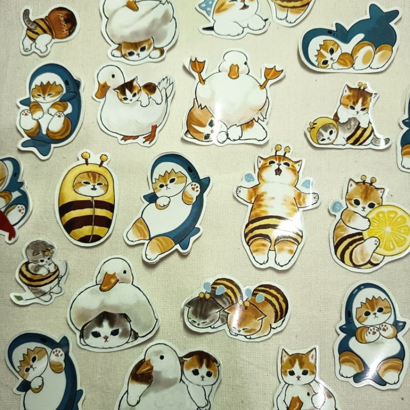 

[Nyu] Stiker set anak kucing lucu stiker anti air isi 5pc