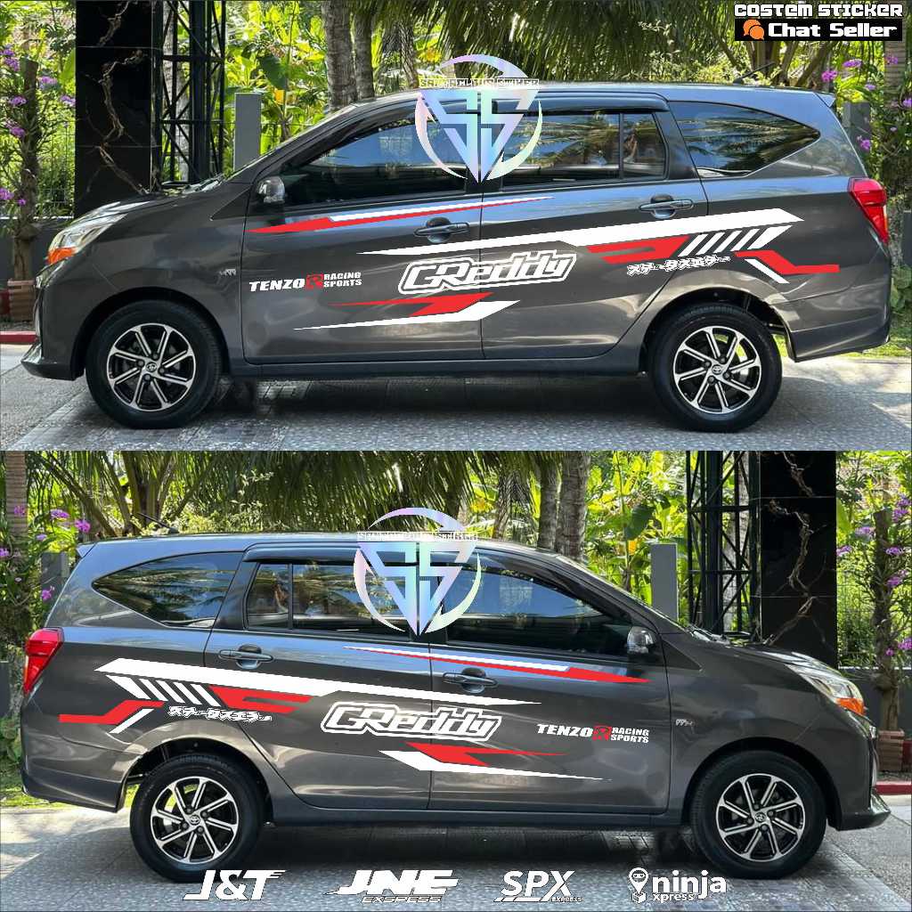 sticker mobil calya sticker variasi mobil calya terlaris sticker calya sigra dll