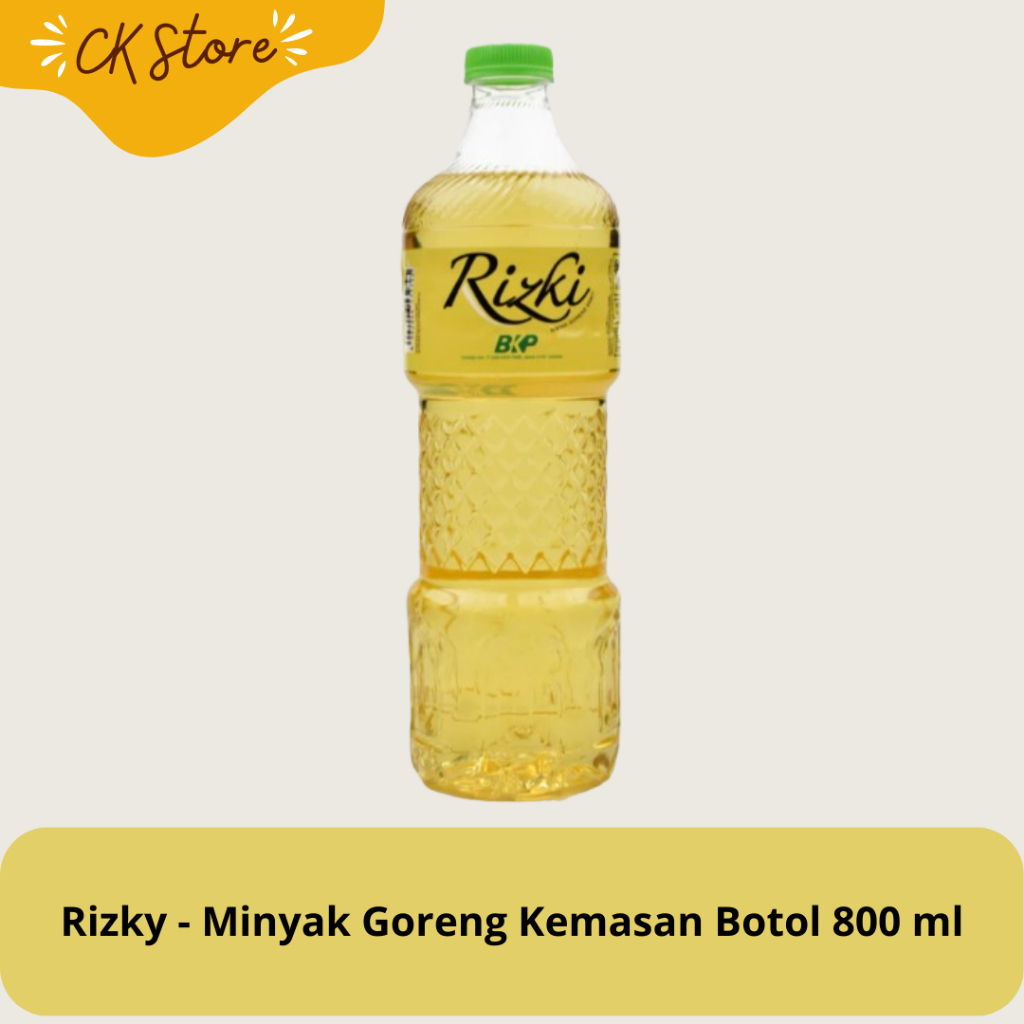 

Minyak Rizki Kemasan Botol 800 ml - Rizki Minyak Goreng Botol 800 ml