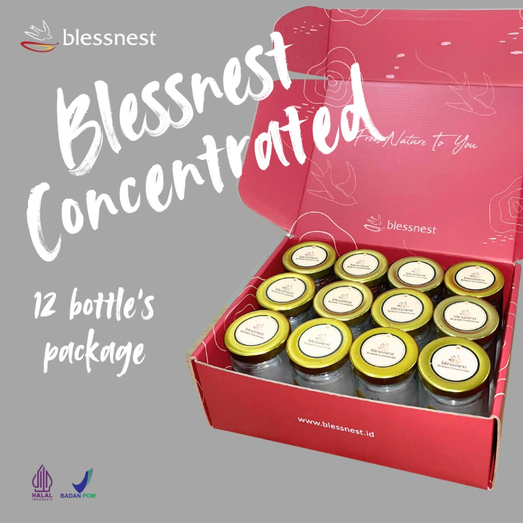 

Minuman Sarang burung walet - Blessnest Concentrate paket isi 12btlx100ml
