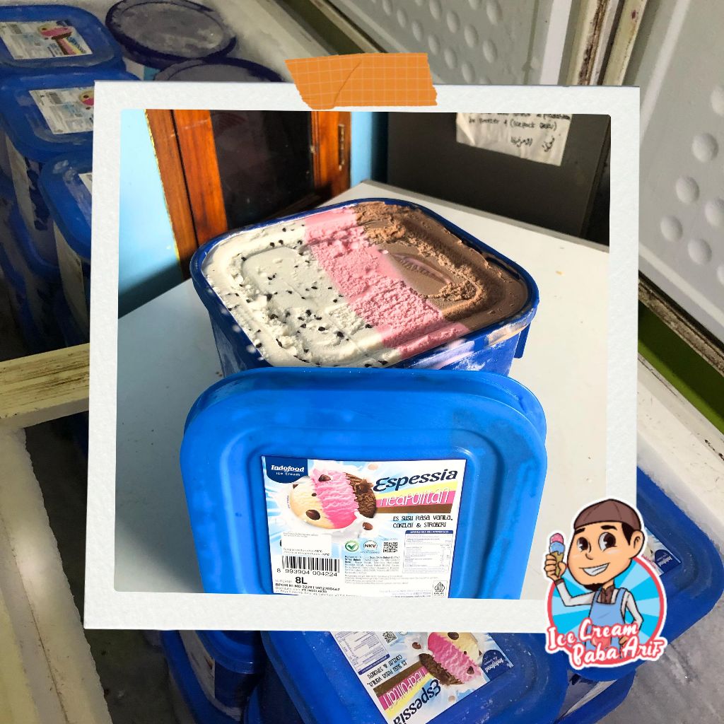 

ICE CREAM INDOESKRIM 8 LITER ES KRIM INDOESKRIM 3 IN 1 UKURAN 8 LITER