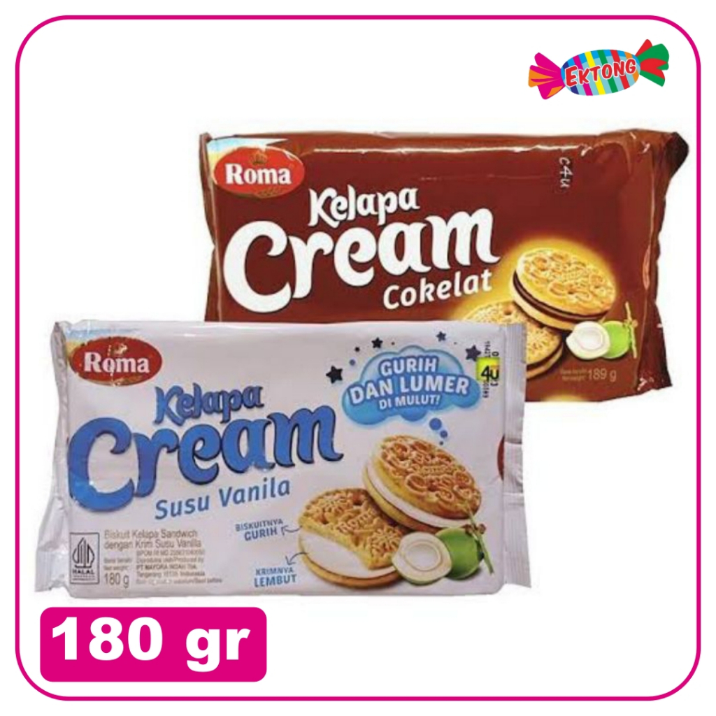 

Biskuit ROMA KELAPA CREAM All Variant - SUSU VANILA / COKELAT