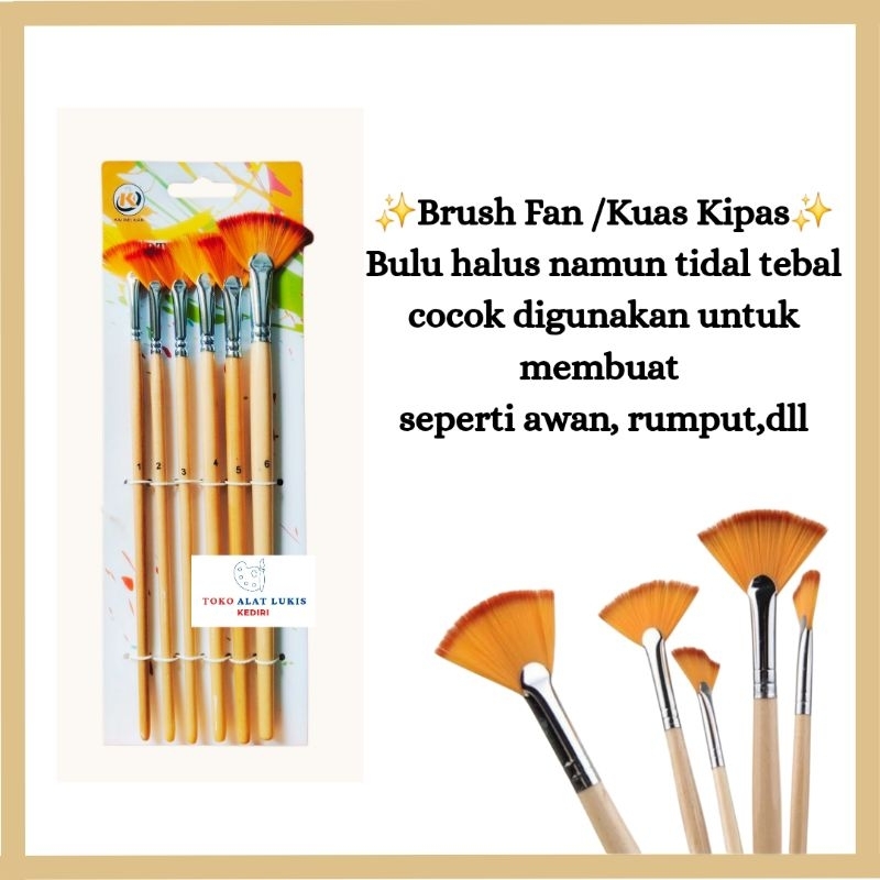 Brush Fan /Kuas Kipas /Brush Fan Set Boyix