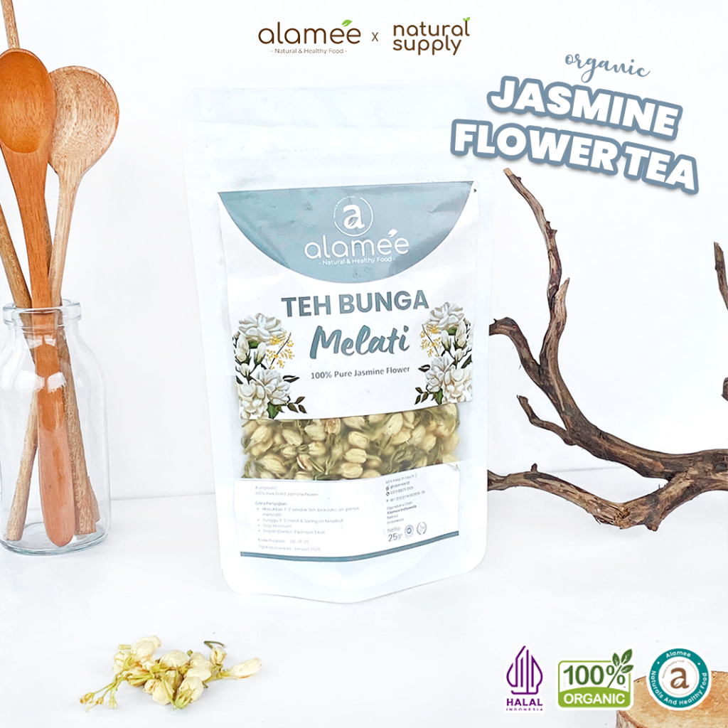

Teh Bunga Melati Jasmine Tea Flower Melati Organik Jasmin Herbal Kering Alami Asli Organic 25 Gr