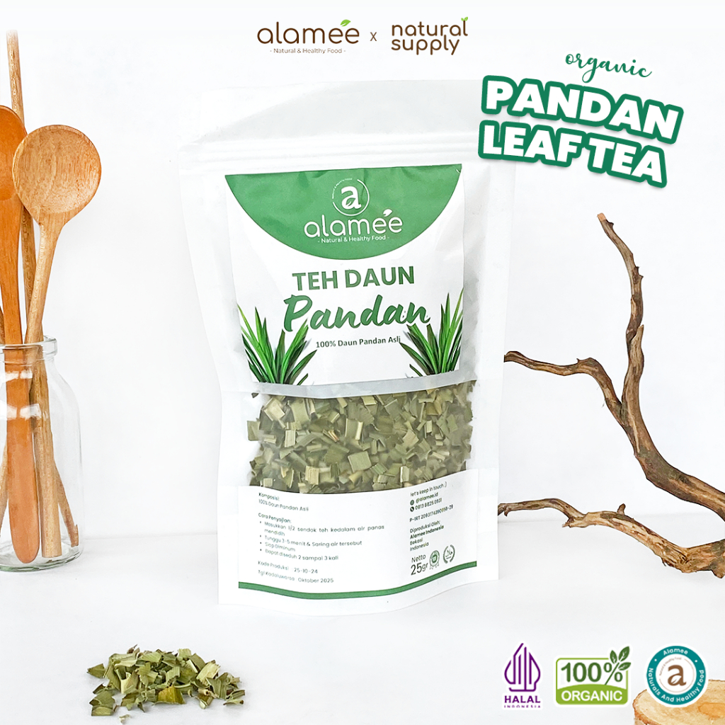 

Teh Daun Pandan Kering Leaf Tea Organik Alami Minuman Herbal Siap Minum Seduh 25 Gr