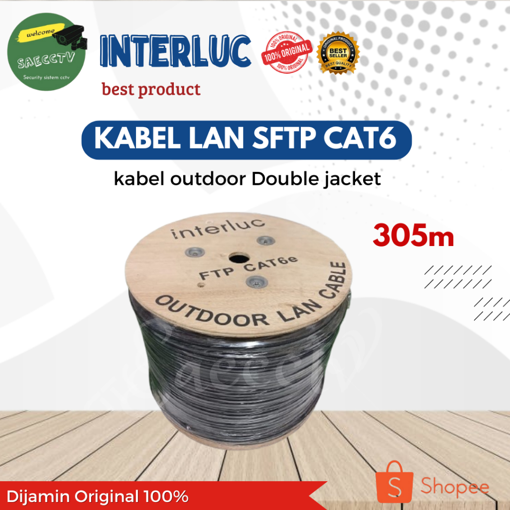 KABEL LAN SFTP OUTDOR CAT.6 OUTDOR DOUBLE JACKET /KABEL INTERLUC OUTDOR  305M