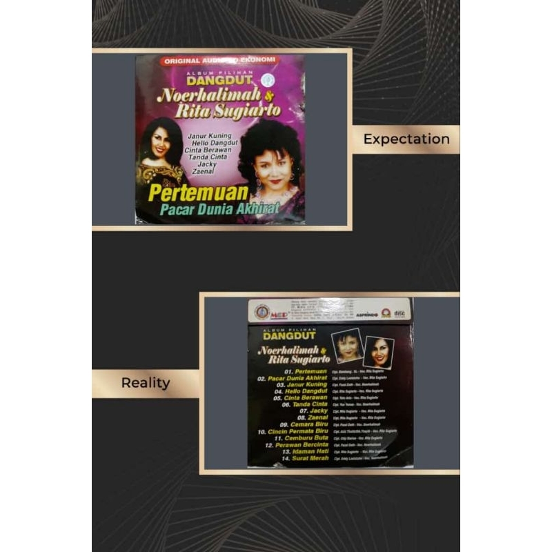 CD audio dangdut Rita Sugiarto dan Noer Halimah