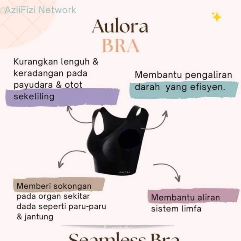Aulora bra seamless kodenshi tanpa kawat