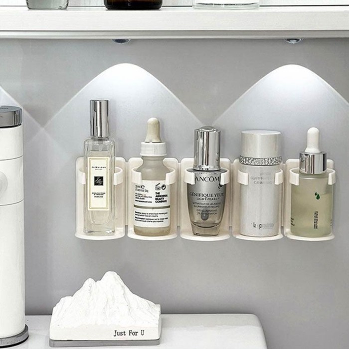 Rak Kosmetik Gantung Rak Tempel Organizer Multifungsi Rak Skincare - 1Pc