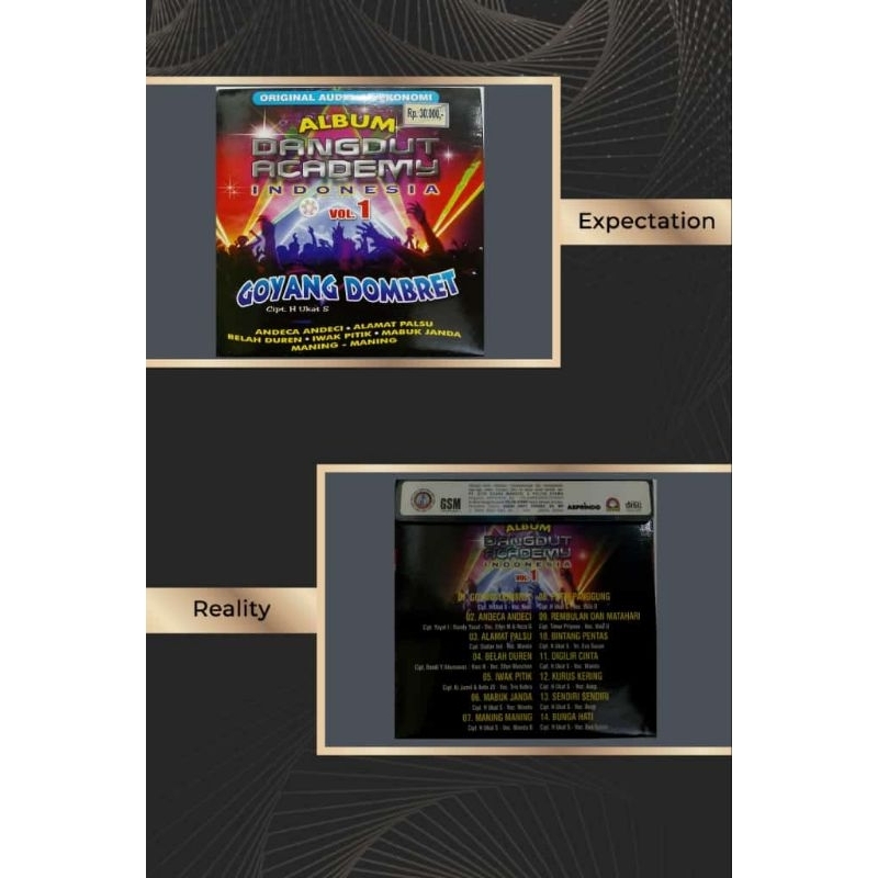 CD audio dangdut academy Indonesia vol 1