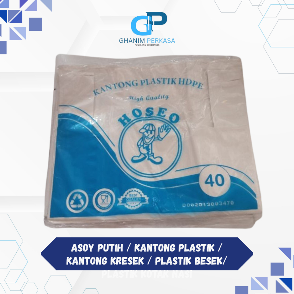 Asoy Putih / Kantong Plastik / Kantong Kresek / Plastik Besek/ Plastik Kotak Nasi
