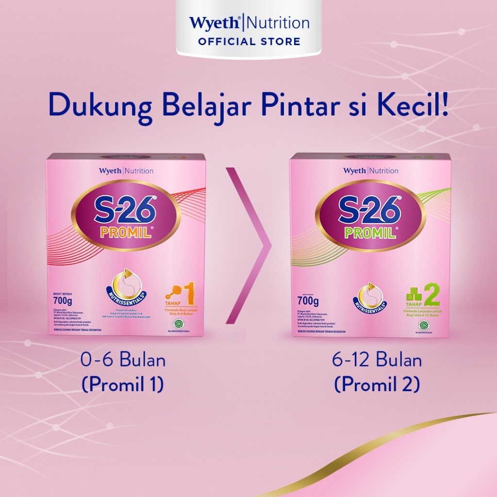 S-26 Promil Regular Stage 1 (0-6 Months) and Stage 2 (6-12 Months) 700 Gram - S26 Tahap 1 700g