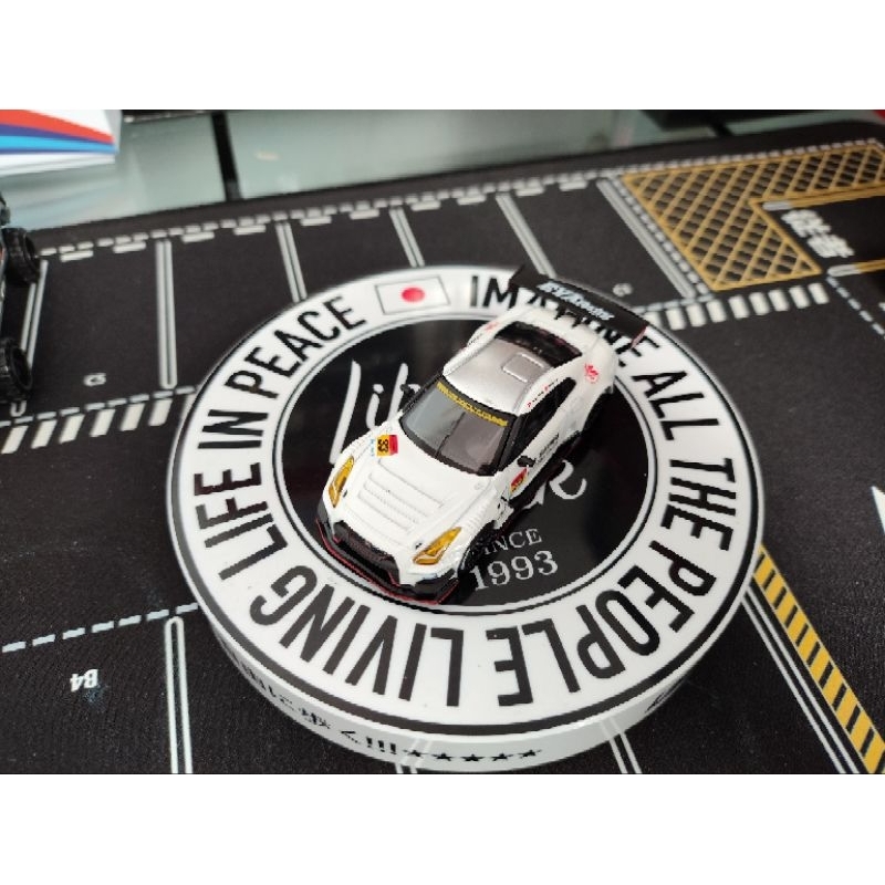 Mini GT x PopRace Nissan GTR R35 EVA Test White