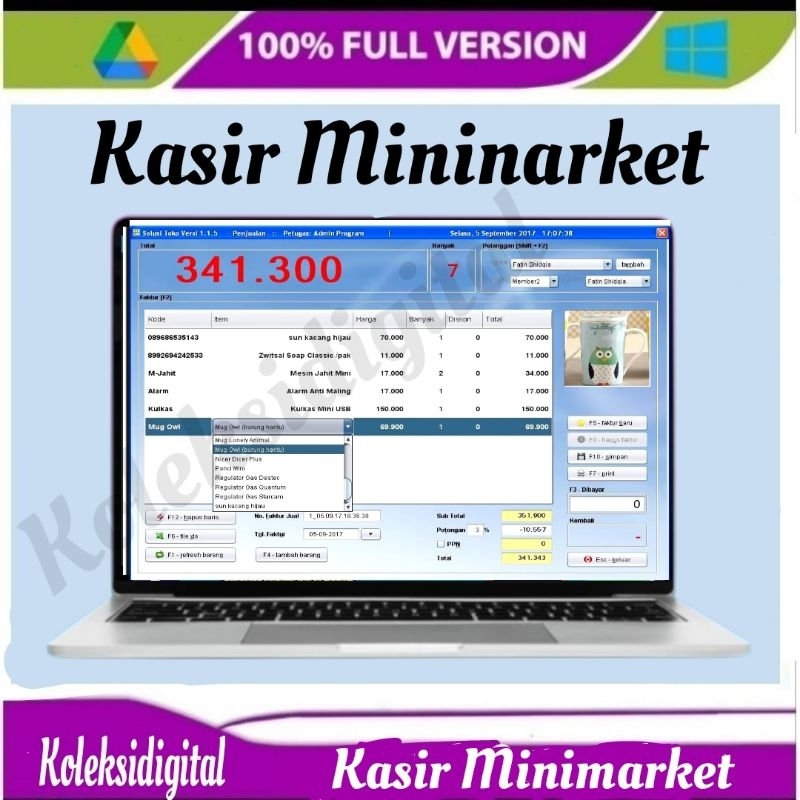 Aplikasi kasir toko supermarket aplikasi pos