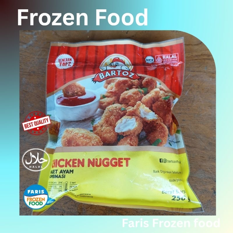 

BARTOZ Chicken nugget, Naget Ayam 250 gram