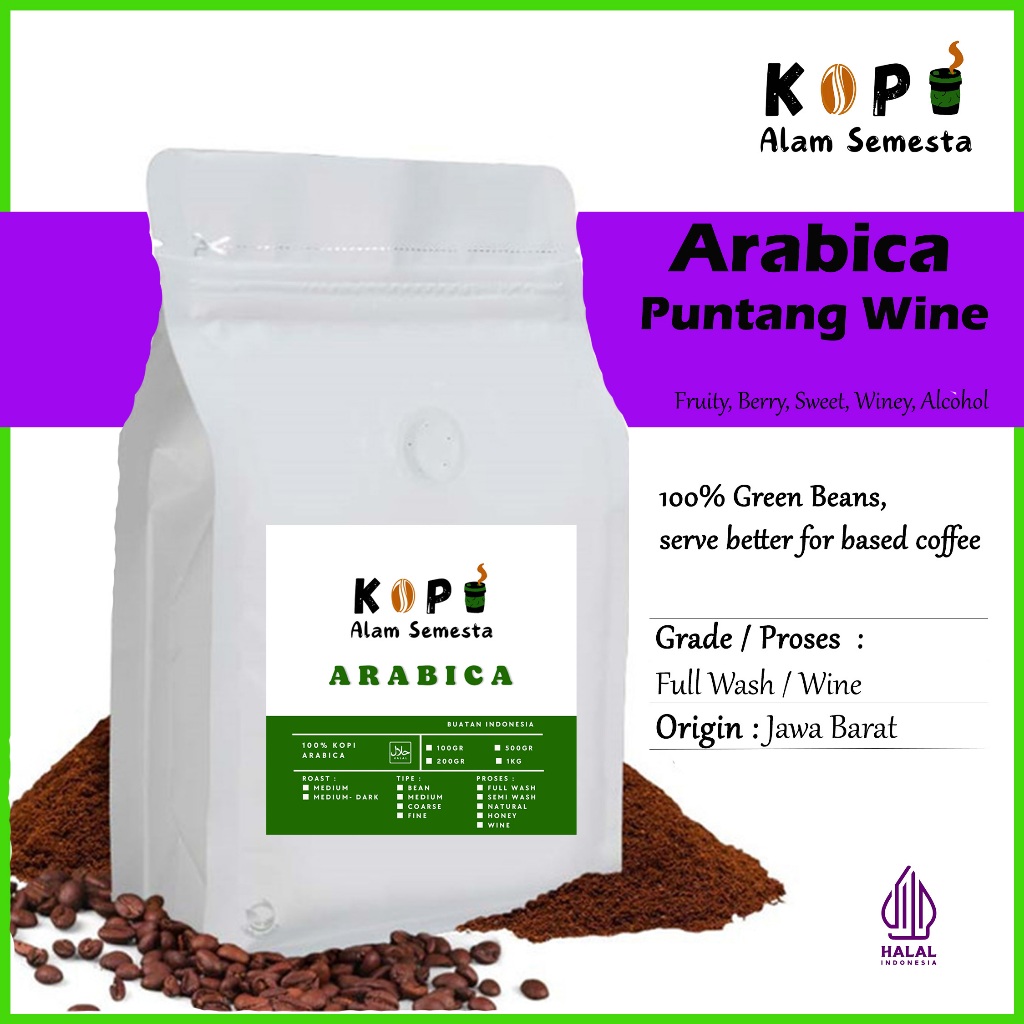 

Kopi ARABICA PUNTANG WINE Green Beans