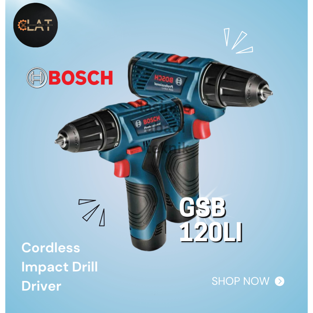 bor baterai Bosch GSB 120 LI cordless impact drill Bosch GSB120LI ORIGINAL