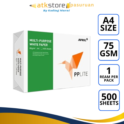 

HVS A4 / PP Lite Kertas HVS A4 75gr / HVS 1 Rim / HVS A4 Putih / Cetak & Fotocopy