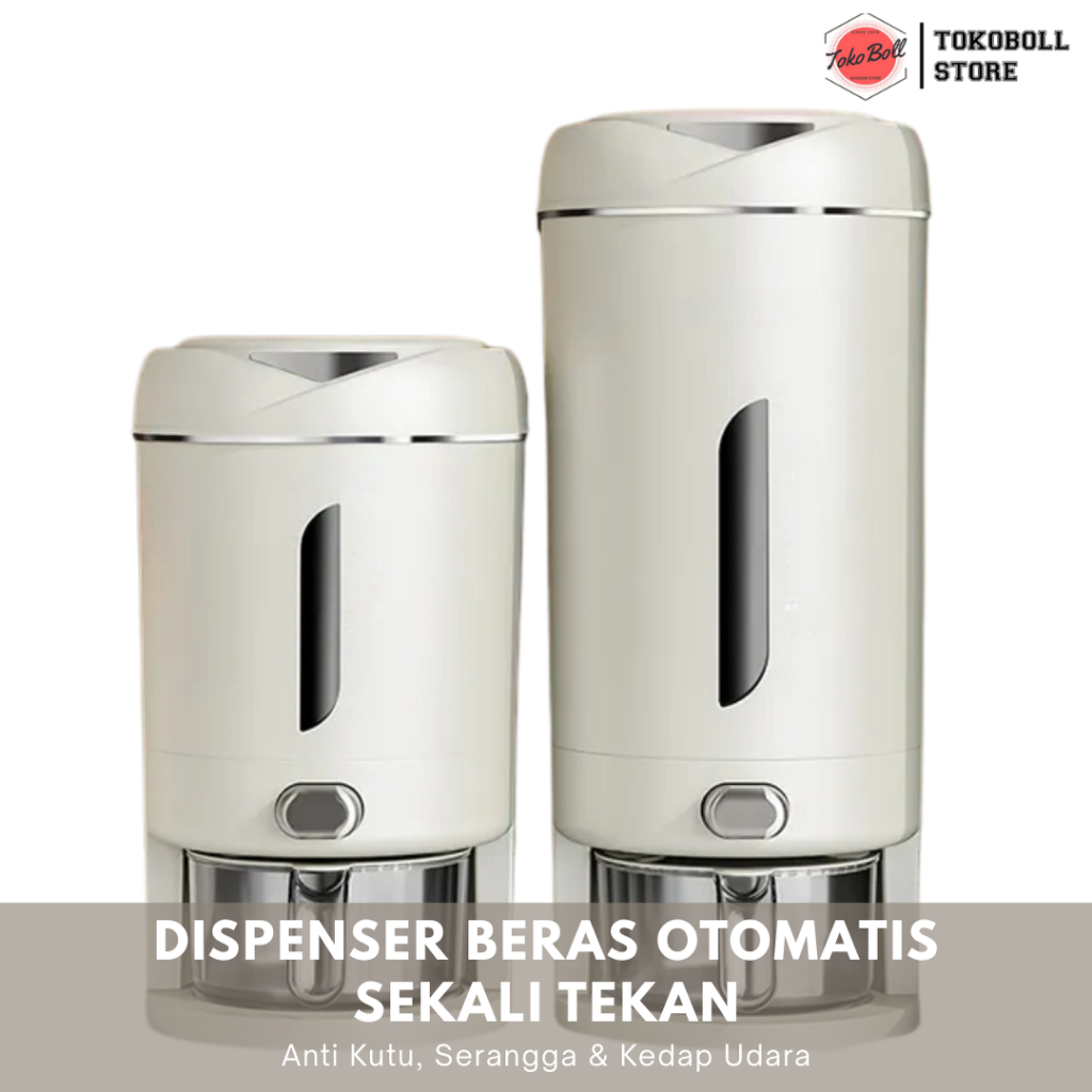 Dispenser Beras 10 Kilogram | Tempat Beras Anti Kutu dan Semut | Penyimpanan Beras Anti Kutu Food Gr