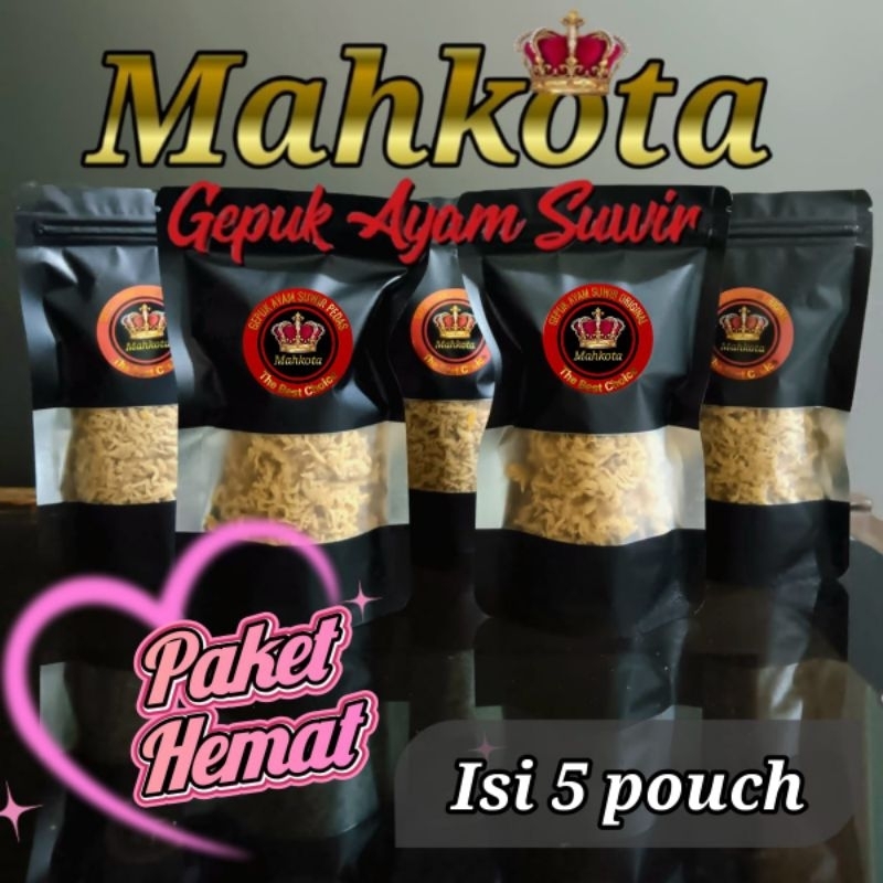

Gepuk Ayam Suwir Mahkota (Paket hemat isi 5)