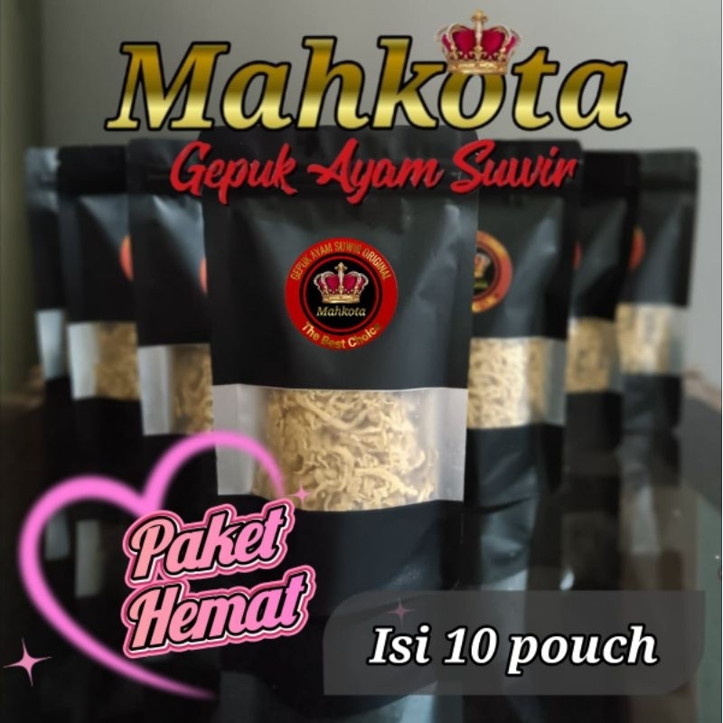 

Gepuk Ayam Suwir Mahkota (Paket hemat isi 10)