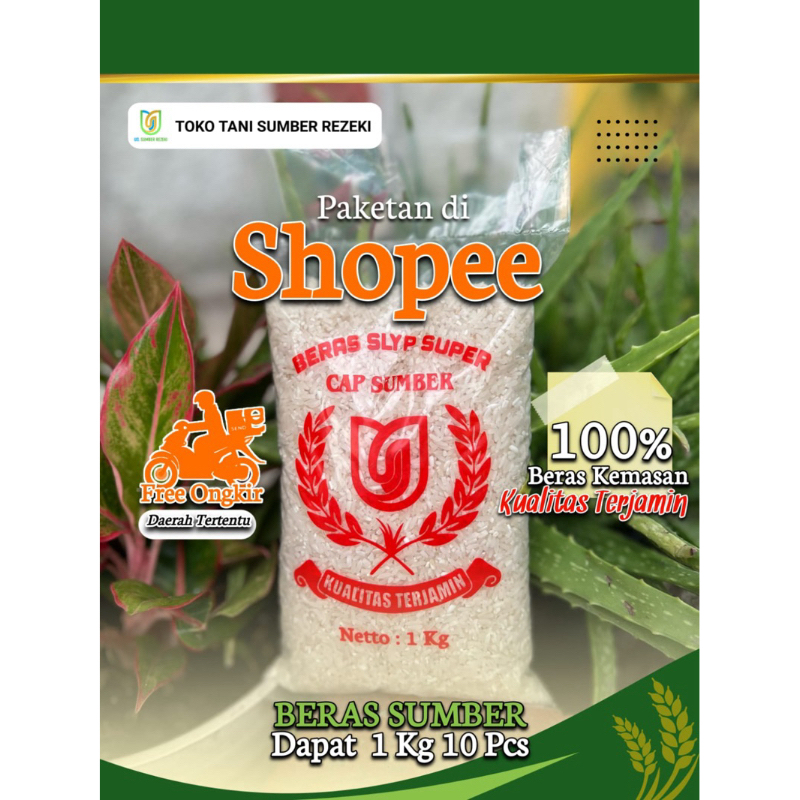 

PAKET BERAS SUMBER PREMIUM 1 KG (10 PCS)