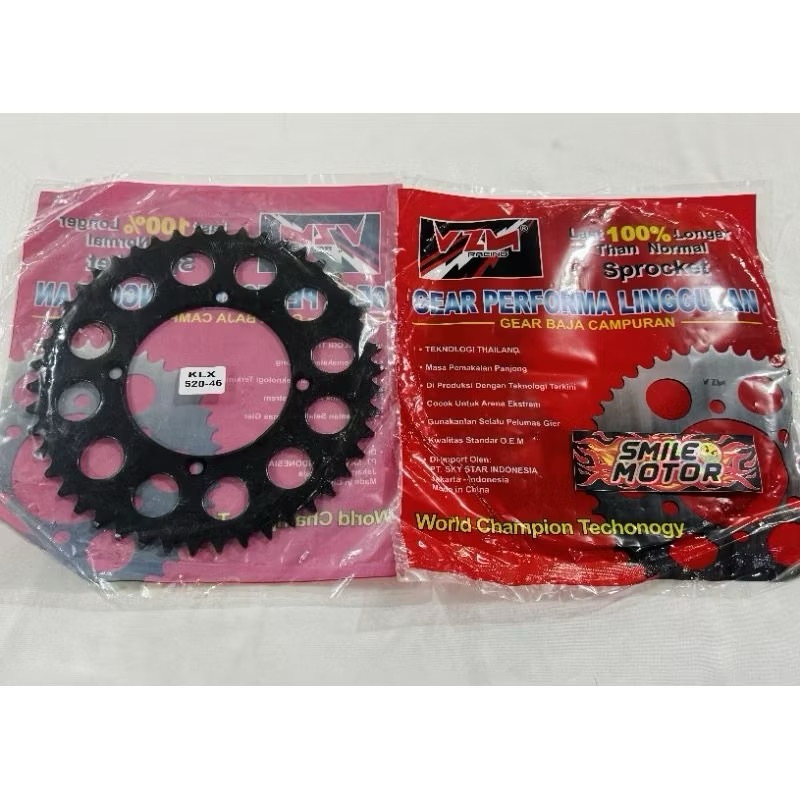 GEAR BELAKANG VZM KLX150 DTRACKER 520 46 48 50