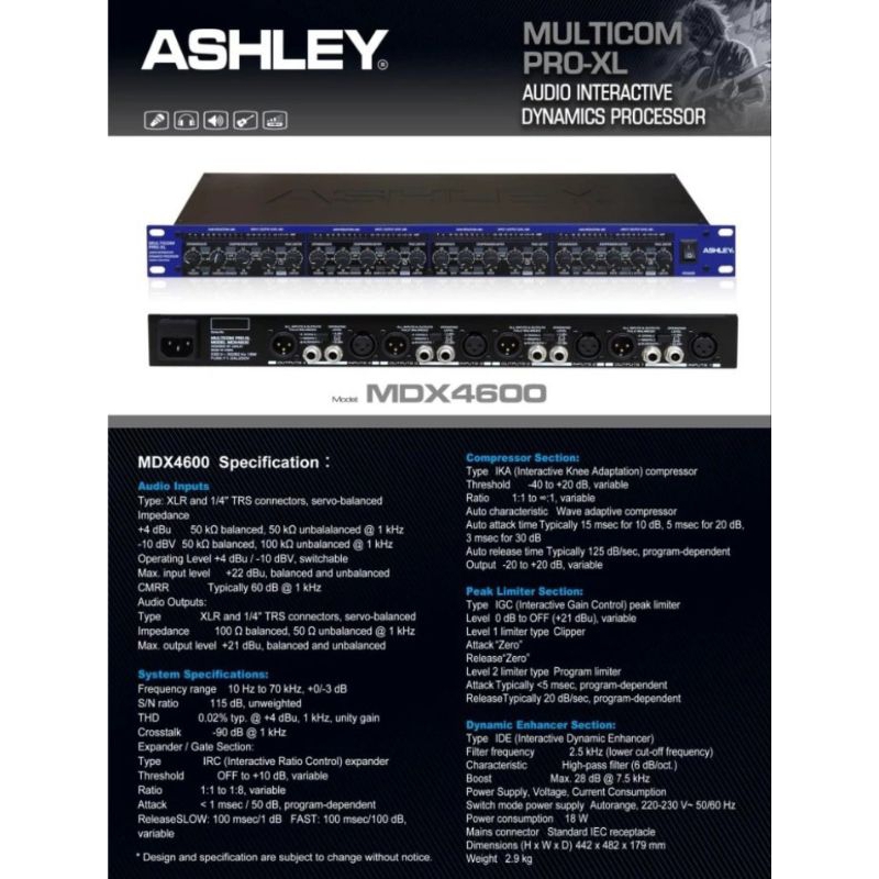 Crossover Ashley mdx 4600 original