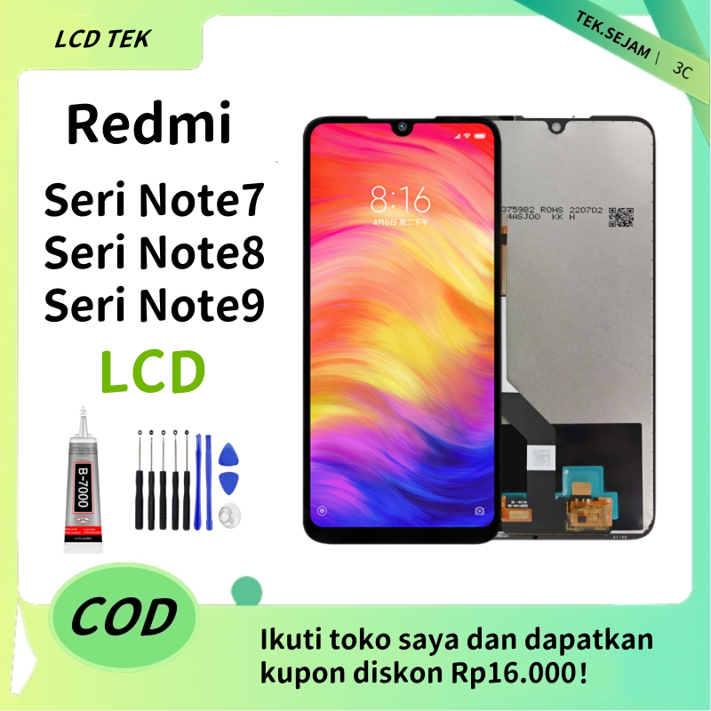 【Original】LCD Redmi Note7 / Note8 / Note9 / Note7 pro / Note8t / Note9T original 100% full set