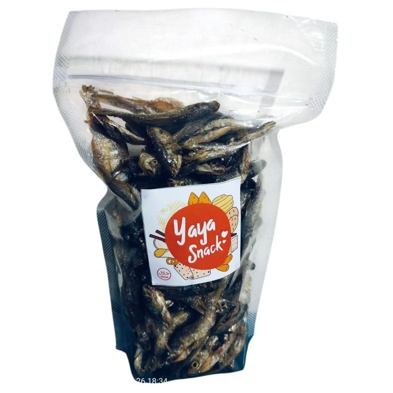 

IKANBILIS IKANGORENG IKANBILISGORENG IKANSIAPMAKAN IKANGURIH YAYASNACK 250 gr