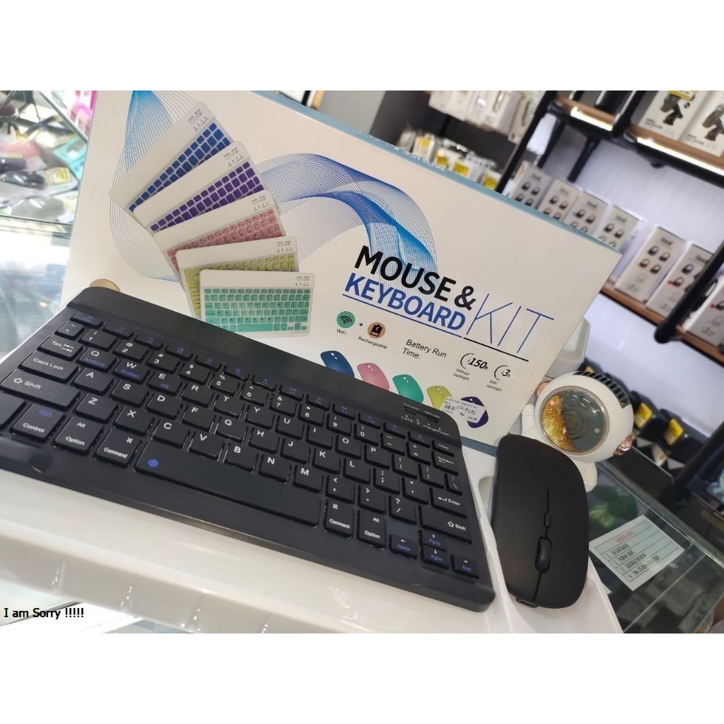Keyboard Wirelles Set Mouse Mini Silent Click mini Portable Keyboard Bluetooth Dan Mouse mini