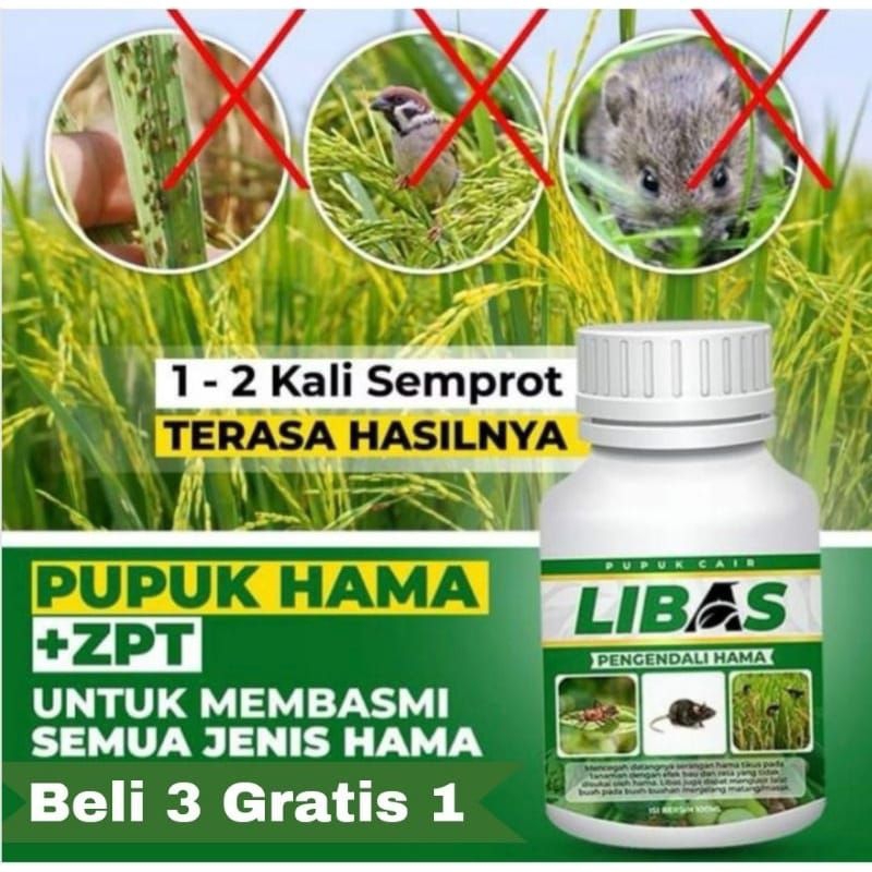 LIBAS Beli 3 Gratis 1  UNTUK MEMBASMI SEMUA JENIS HAMA AMPUH 100% (100ml)