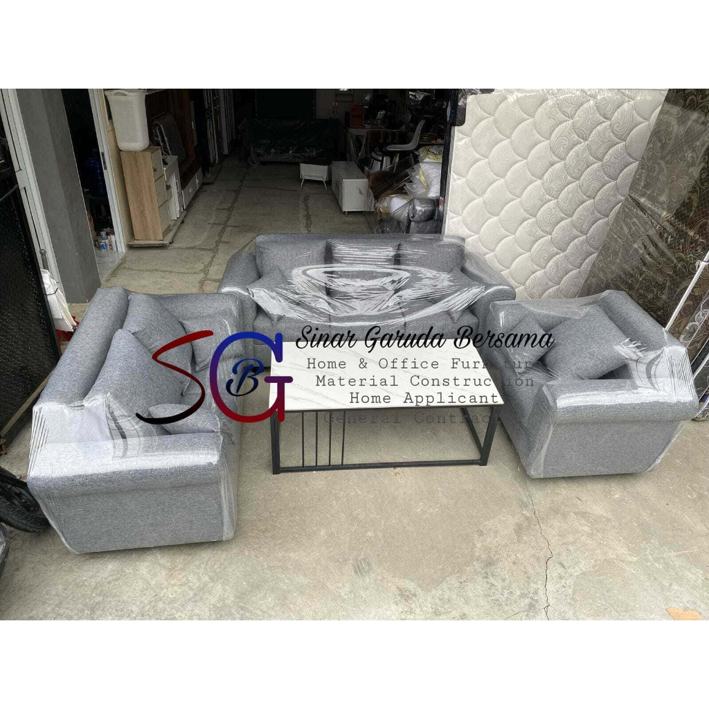 SOFA TAMU 123 + BANTAL BISA REQUEST WARNA / SOFA MEWAH TERBARU