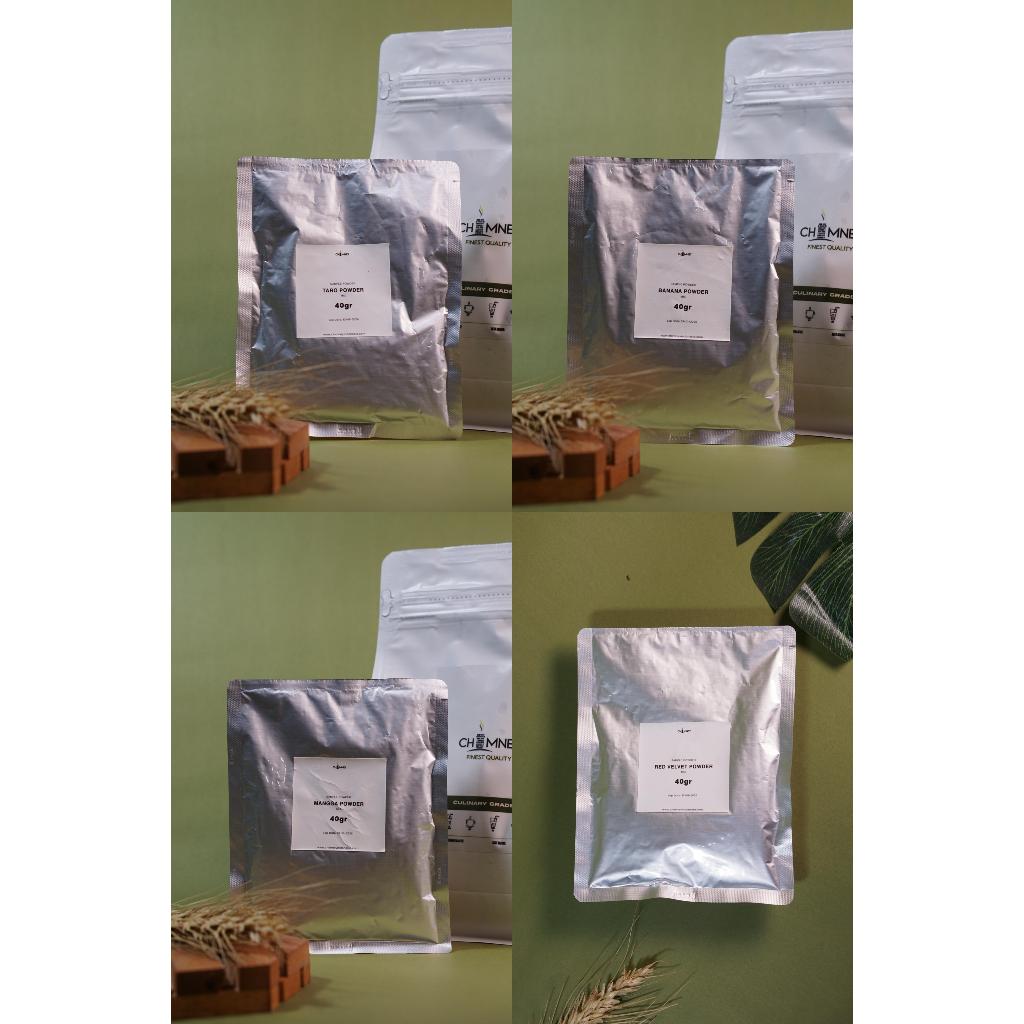 

Chimney Bubuk Minuman Kekinian Kemasan Sample - Sample Powder Mix 40Gr