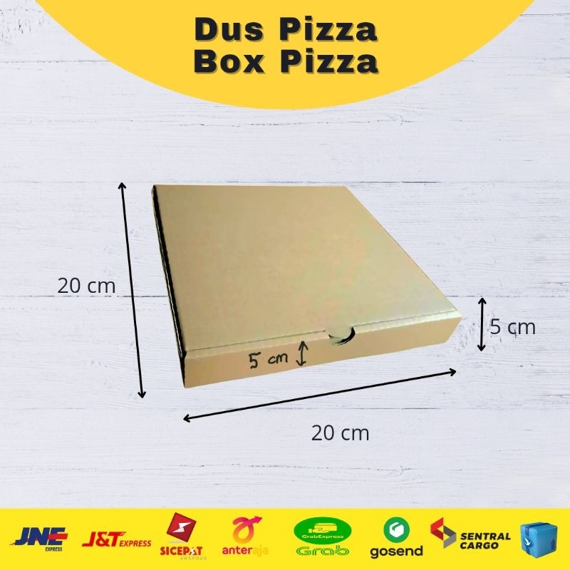 Kardus Pizza | Box Pizza Polos 20x20x5 cm | Box Diecut | Dus Pizza