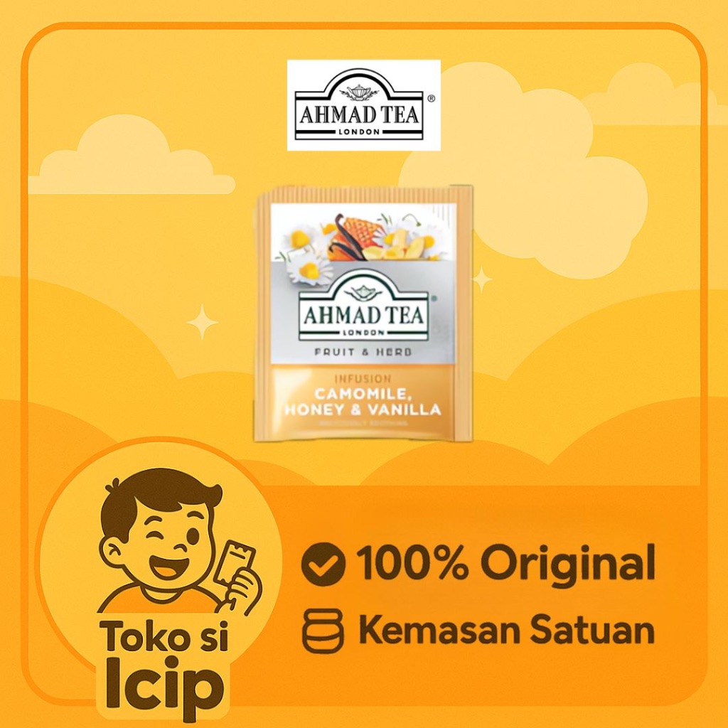 

[Sachet] Ahmad Tea Infusion Camomile Honey Vanilla 100% Natural Eceran Original