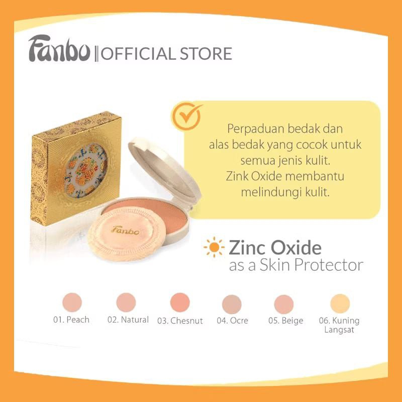 Fanbo Gloria 5 bedak Compact/ bedak padat Compact fanbo/bedak fanbo lagend