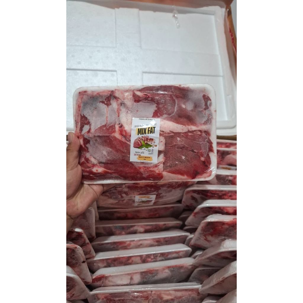 

BEEF SLICE MIX FAT KEMASAN 500GR