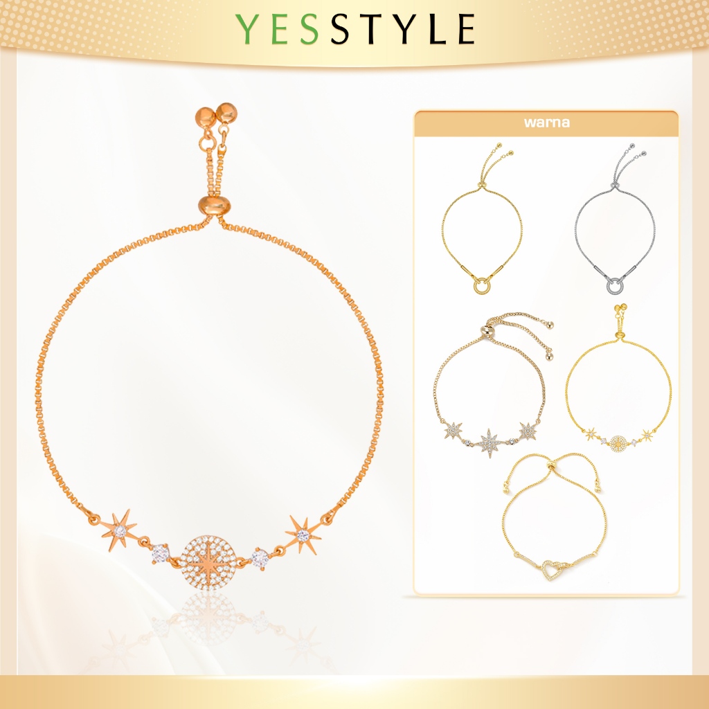 Yesstyle Gelang Serut Adjustable Simple / Gelang Tangan Titanium